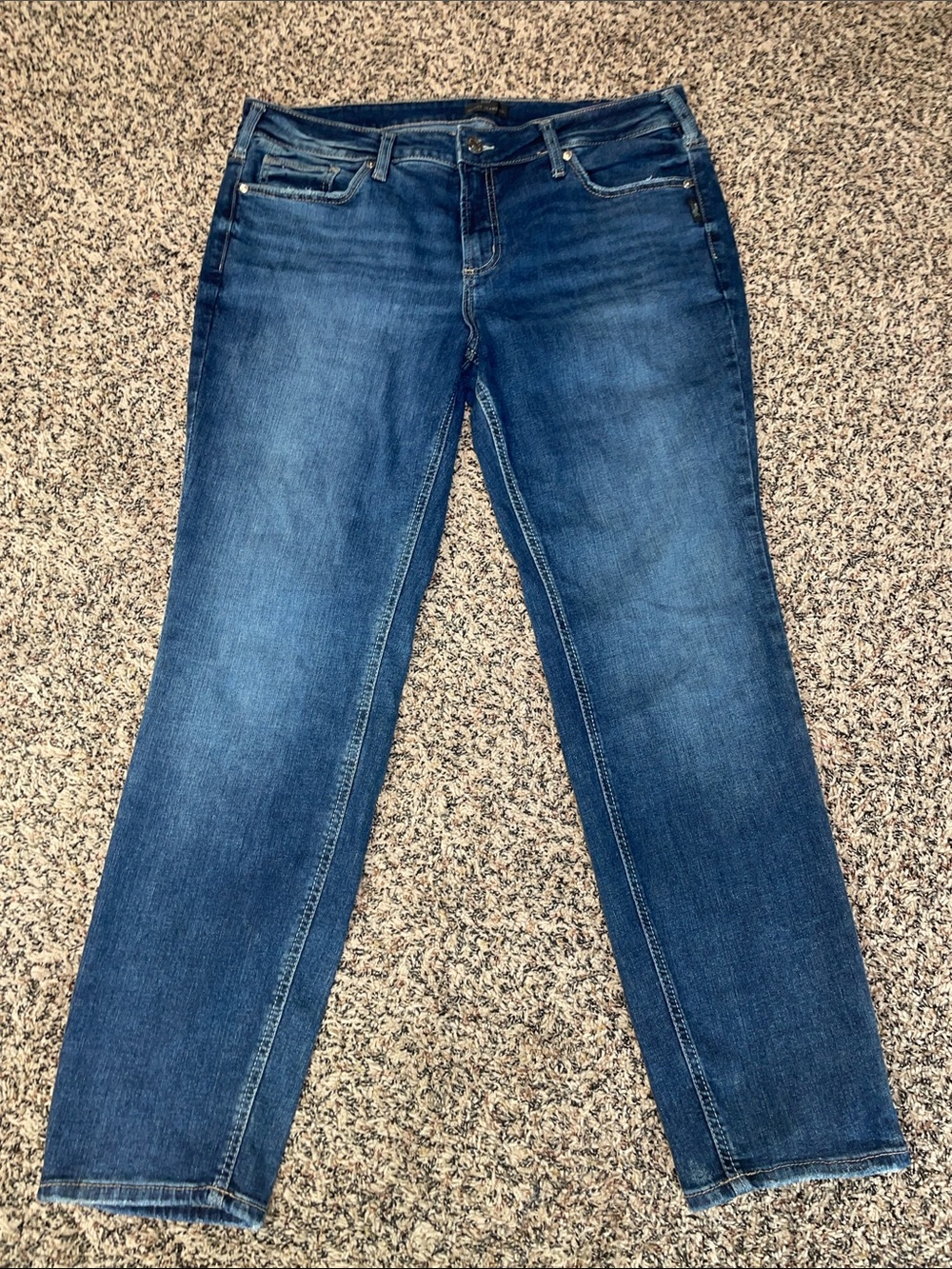 Silver Jeans Suki Straight Leg Blue Denim Jeans Plus Size 16W EUC